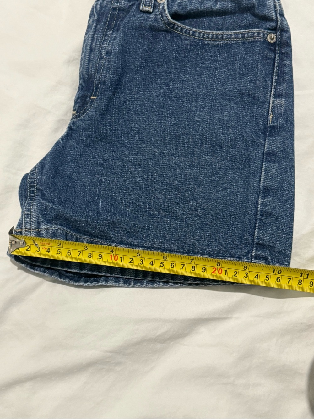 Tommy Hilfiger Navy Blue Denim Jean Shorts - Picture 8 of 11